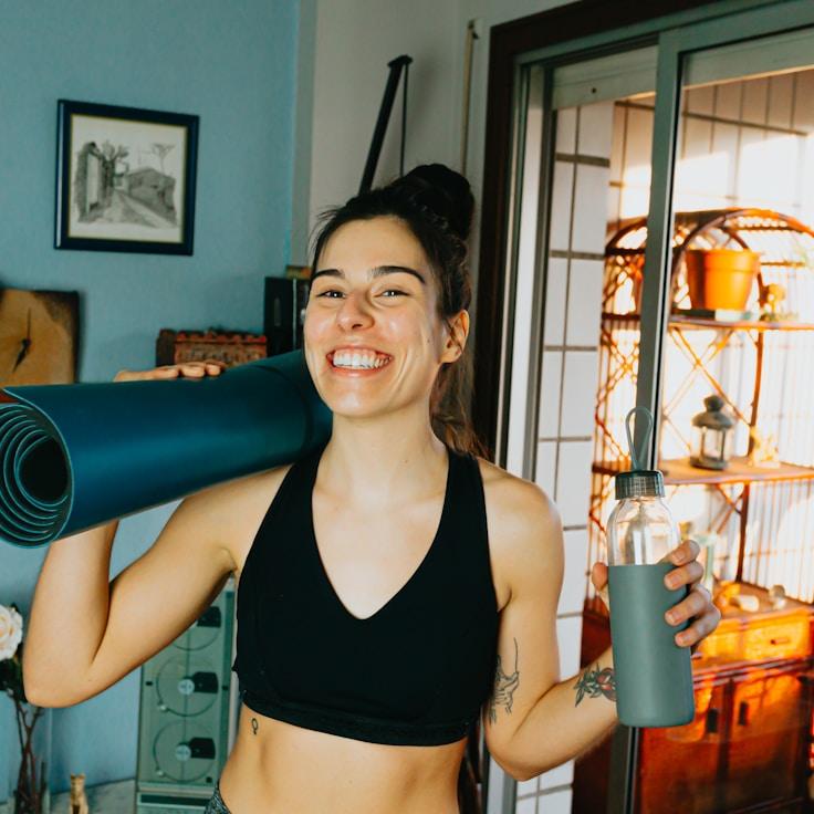 Professional gym interior with weight equipment