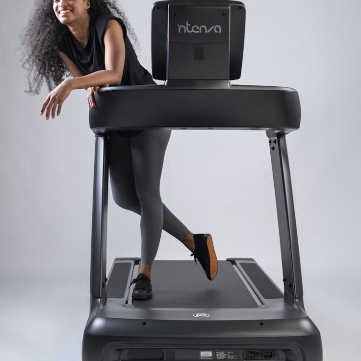 Modern gym equipment in a refined fitness space